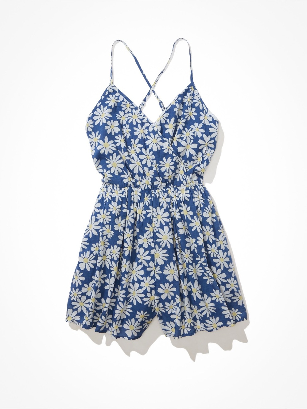 American Eagle Short & Sweet Romper in Blue